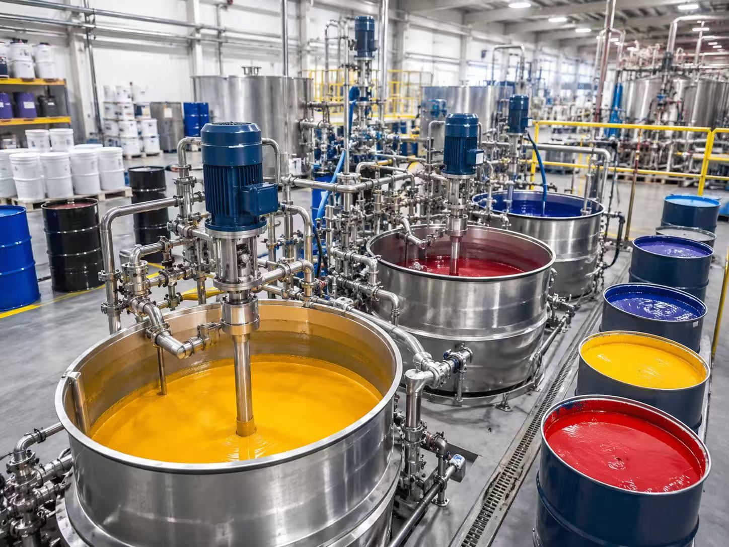 Resin, coating and pigment slurry