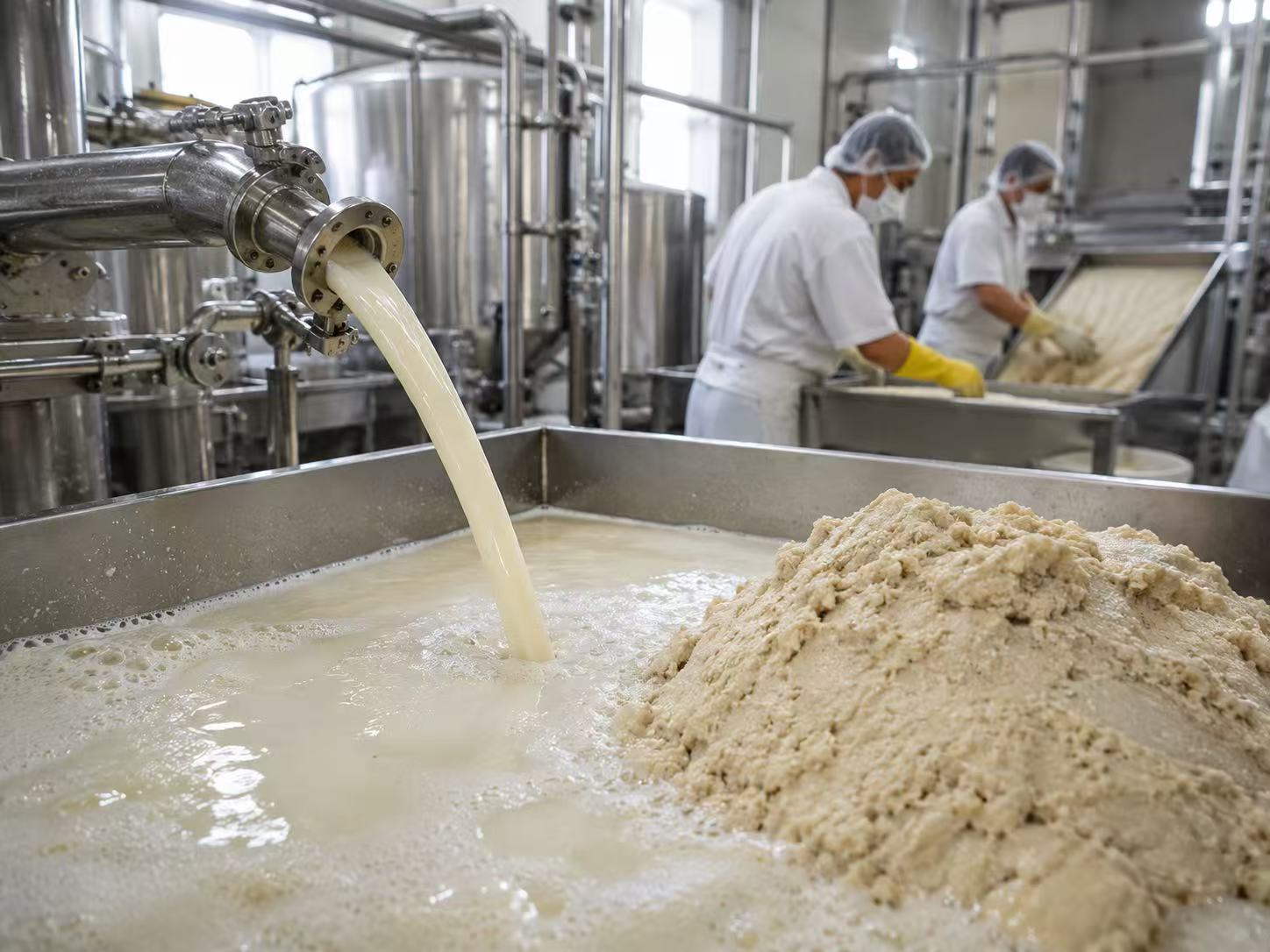 Dairy, plant protein and condiment slurry