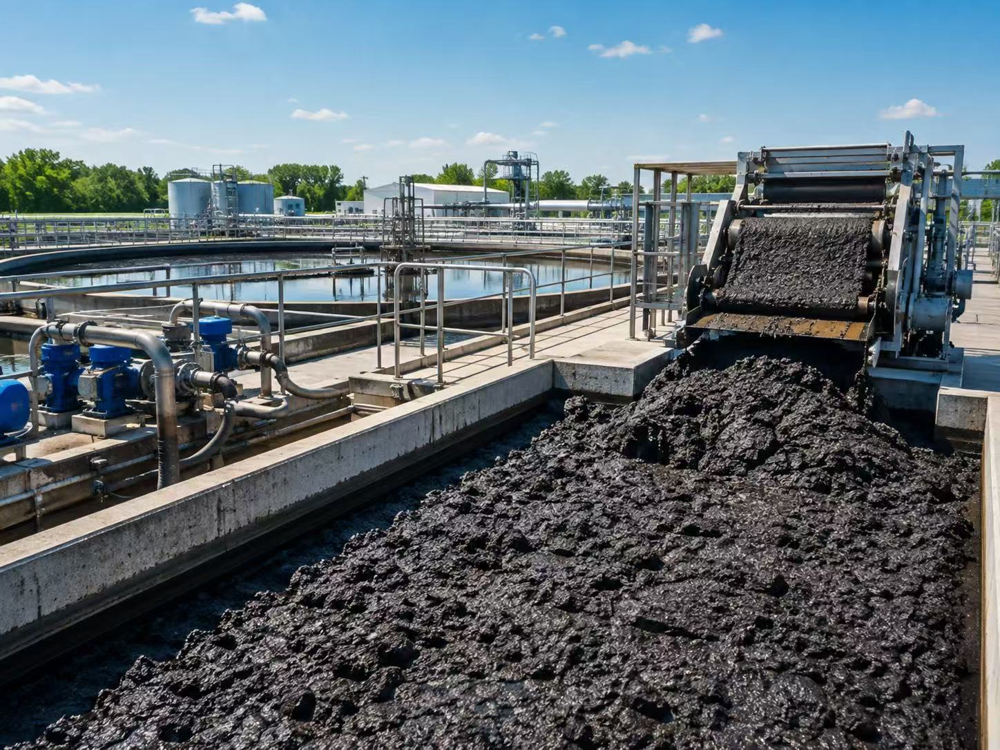 Municipal and industrial wastewater sludge