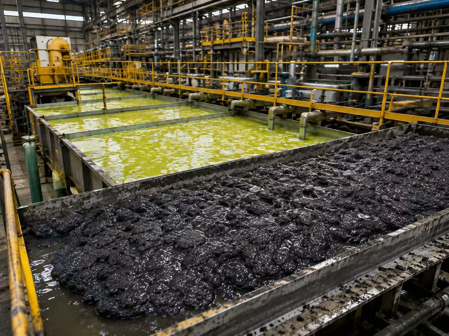 Neutral and weak alkaline non-ferrous metal slurry