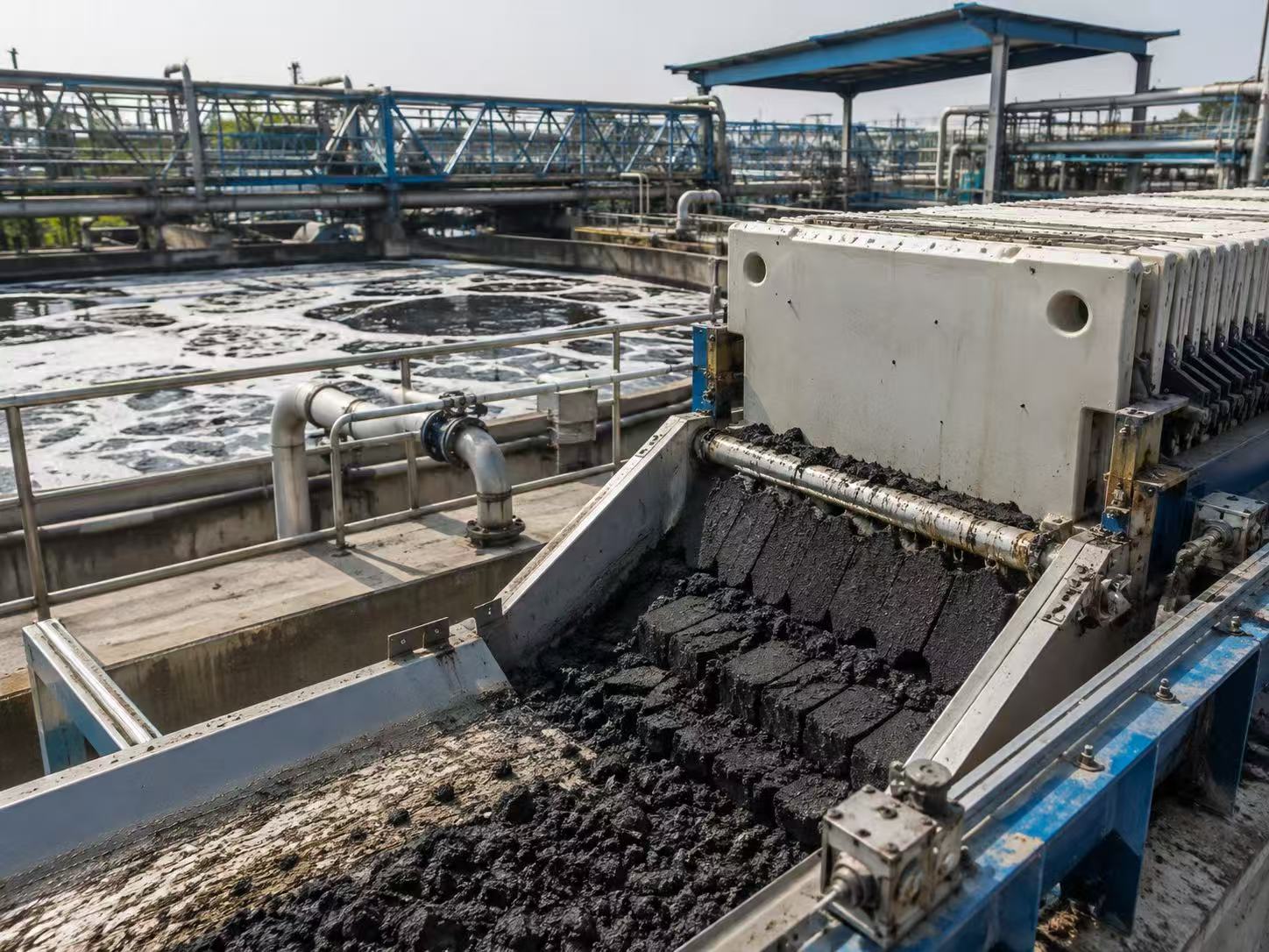 Industrial wastewater sludge