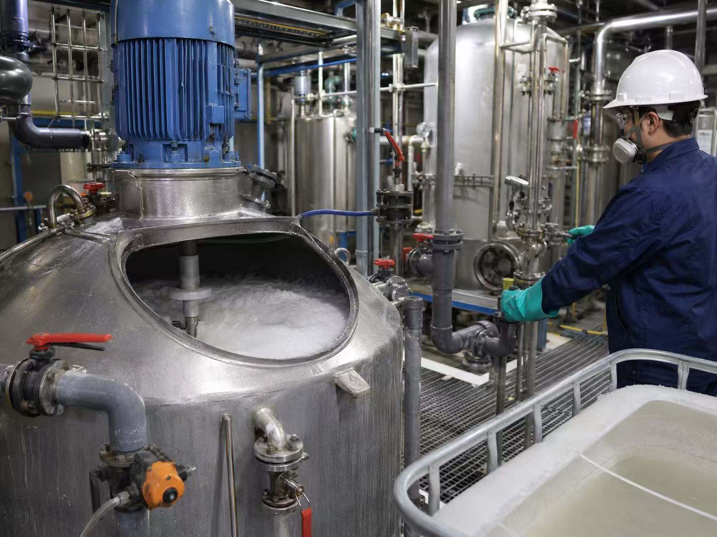 Chemical acid and alkali slurry and inorganic salt suspension