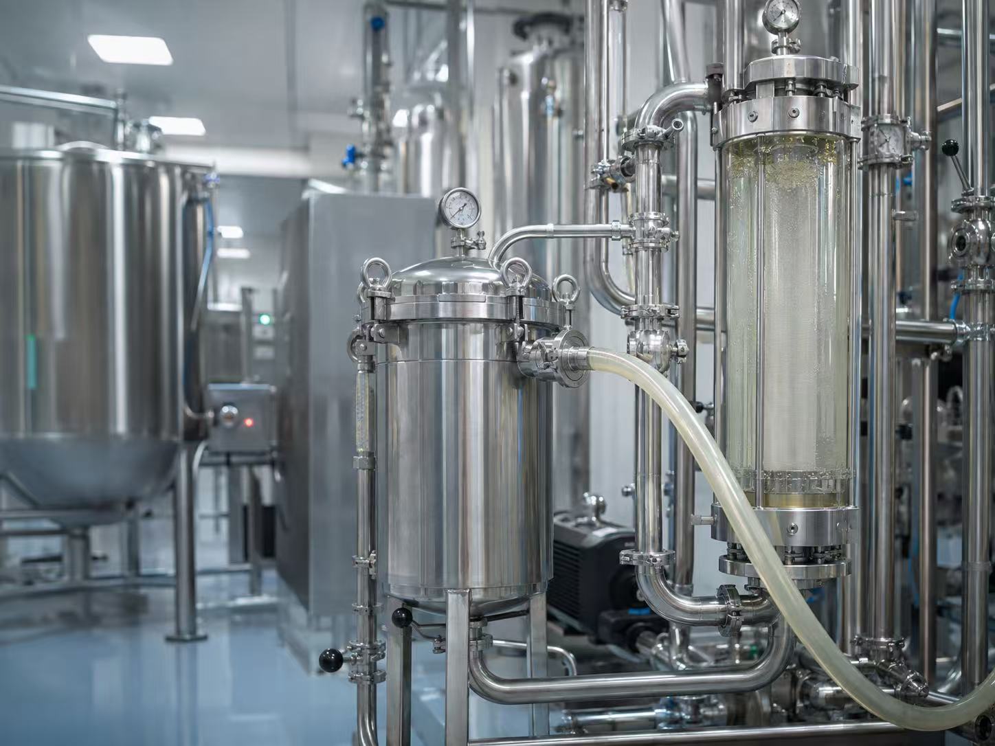 Food and pharmaceutical liquid filtration