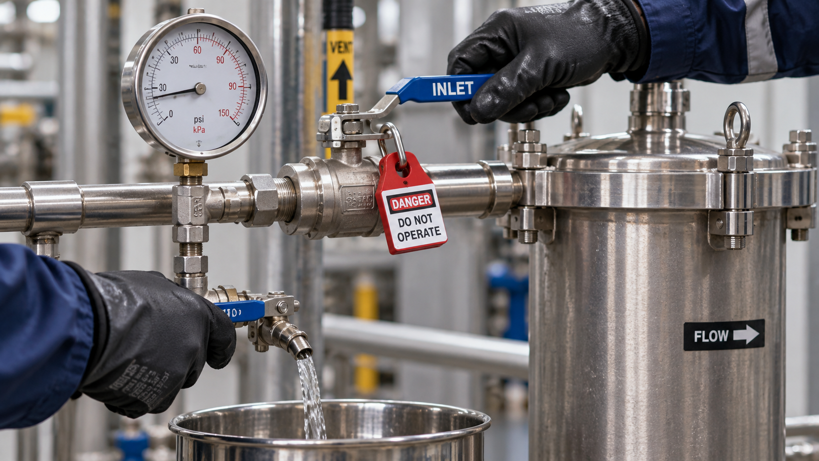 Isolate, Depressurize & Drain